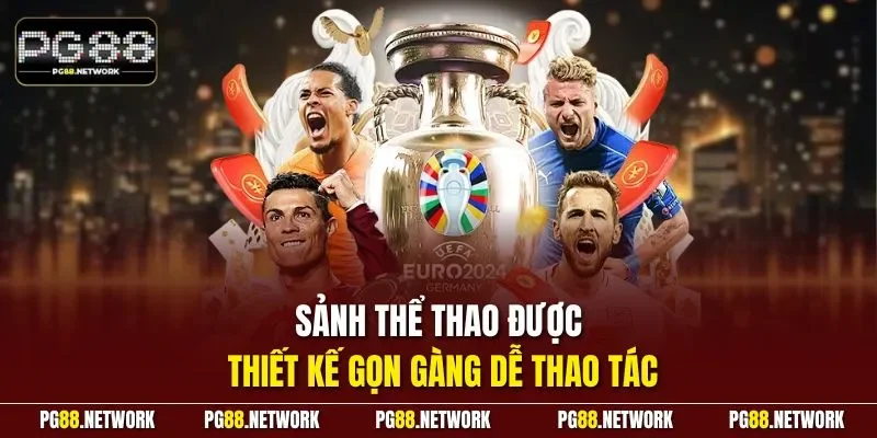 Sảnh thể thao được thiết kế gọn gàng dễ thao tác